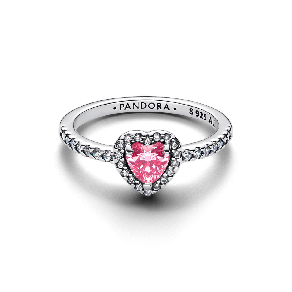 ANILLO CORAZON ELEVADO ROSA