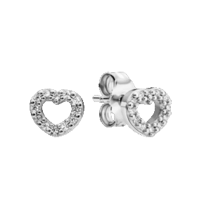 ARETES CORAZÓN PERLADO