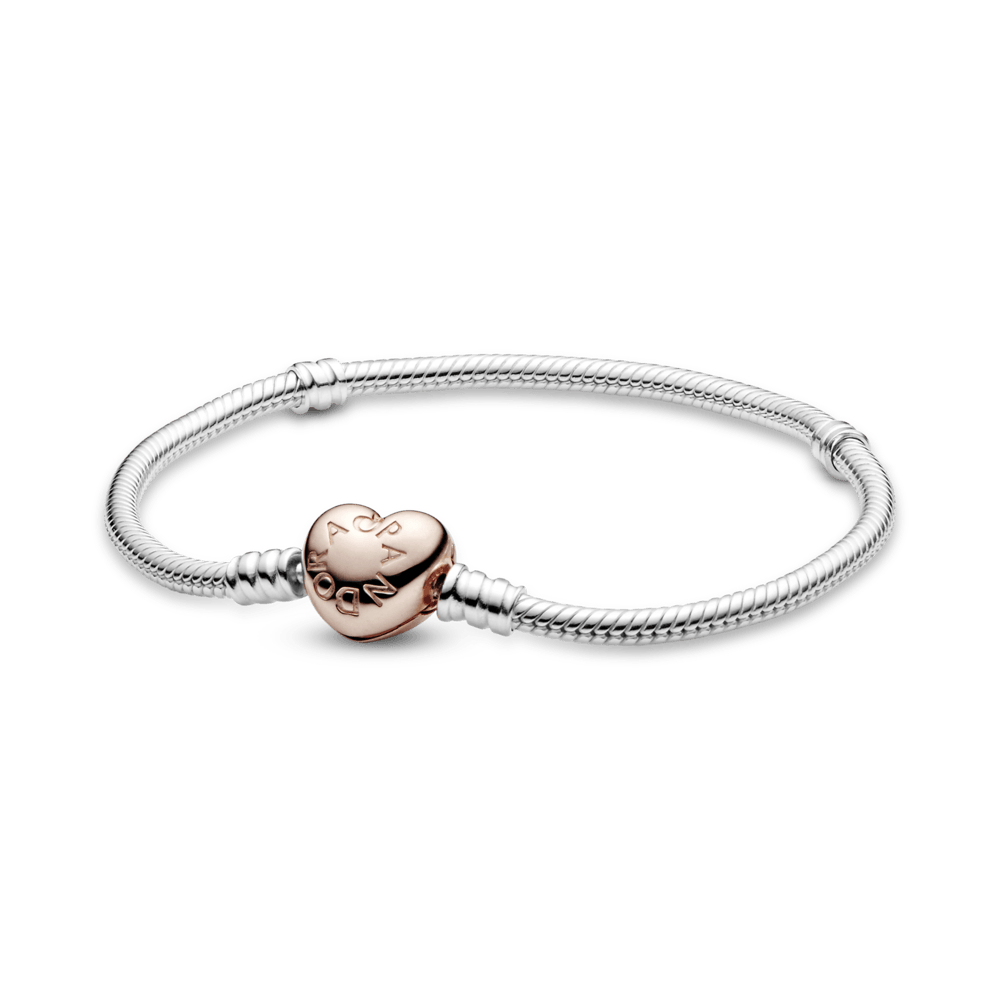 PULSERA BROCHE CORAZÓN ROSA